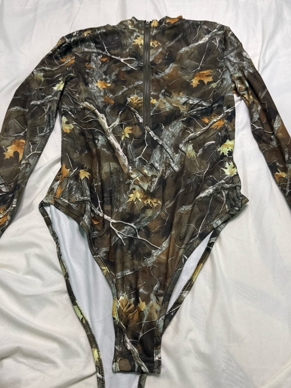 Long-Sleeve Camo Bodysuit